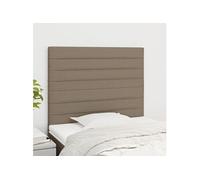 Vidaxl Têtes De Lit 2 Pcs Taupe 80x5x78/88 Cm Tissu Gris