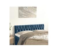 Hoofdborden 2 st 80x7x78/88 cm fluweel donkerblauw346366