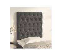 Vidaxl Têtes De Lit 2 Pcs Gris Foncé 80x7x78/88 Cm Velours Gris