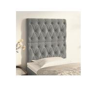 vidaXL Têtes de lit 2 pcs Velours Gris clair 80x7x78/88 cm