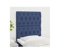 Hoofdborden 2 st 80x7x78/88 cm stof blauw3116648