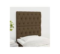vidaXL Hoofdborden 2 st 80x7x78/88 cm stof donkerbruin3116645 Marron G
