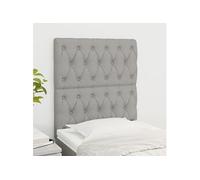 vidaXL Têtes de lit 2 pcs Gris clair 80x7x78-88 cm Tissu3116642