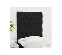Vidaxl Têtes De Lit 2 Pcs Noir 80x7x78/88 Cm Tissu Noir