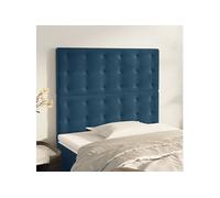 Hoofdborden 2 st 90x5x78/88 cm fluweel donkerblauw3116806