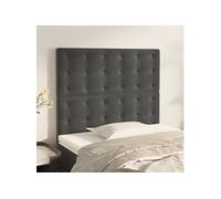 Hoofdborden 2 st 90x5x78/88 cm fluweel donkergrijs3116803