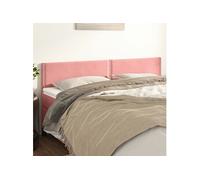 Hoofdborden 2 st 90x5x78/88 cm fluweel roze345983