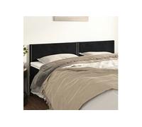 Hoofdborden 2 st 90x5x78/88 cm fluweel zwart345980