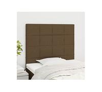vidaXL Hoofdborden 2 st 90x5x78/88 cm stof donkerbruin3116317 Marron G