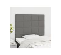 Hoofdborden 2 st 90x5x78/88 cm stof donkergrijs3116315