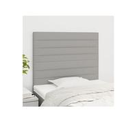 vidaXL Tête de lit simple en tissu gris clair 90x5x118/128 cm
