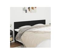 Hoofdborden 2 st 90x5x78/88 cm stof zwart346076