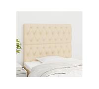 vidaXL Hoofdborden 2 st 90x7x78/88 cm stof crÃmekleurig3116655 Blanc G