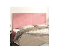 Vidaxl Têtes De Lit 4 Pcs Rose 100x5x78/88 Cm Velours Rose