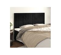 vidaXL Tête de lit simple d'intérieur Velours Noir 200x5x118/128 cm