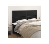 vidaXL Têtes de lit 4 pcs Noir 100x5x78/88 cm Similicuir