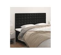 vidaXL Têtes de lit 4 pcs Similicuir Noir 100x5x78/88 cm