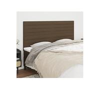 Vidaxl Têtes De Lit 4 Pcs Marron Foncé 100x5x78/88 Cm Tissu Marron