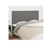 vidaXL Têtes de lit 4 pcs Gris foncé 100x5x78/88 cm Tissu