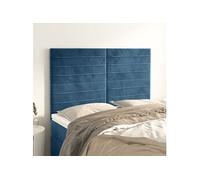 Vidaxl Têtes De Lit 4 Pcs Bleu Foncé 72x5x78/88 Cm Velours Bleu