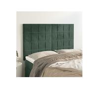 Hoofdborden 4 st 72x5x78/88 cm fluweel donkergroen3116383
