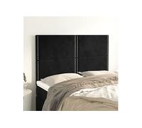 Hoofdborden 4 st 72x5x78/88 cm fluweel zwart3116242