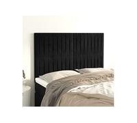 Hoofdborden 4 st 72x5x78/88 cm fluweel zwart3116620