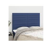 Vidaxl Têtes De Lit 4 Pcs Bleu 72x5x78/88 Cm Tissu Bleu