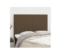 Hoofdborden 4 st 72x5x78/88 cm stof donkerbruin3116053