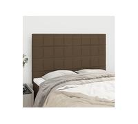 Vidaxl Têtes De Lit 4 Pcs Marron Foncé 72x5x78/88 Cm Tissu Marron