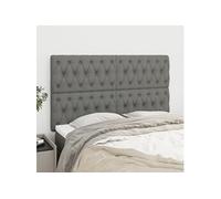 Vidaxl Têtes De Lit 4 Pcs Gris Foncé 72x7x78/88 Cm Tissu Gris