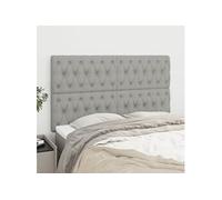 Vidaxl Têtes De Lit 4 Pcs Gris Clair 72x7x78/88 Cm Tissu Gris