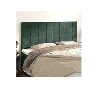 vidaXL Têtes de lit 4 pcs Vert foncé 80x5x78/88 cm Velours