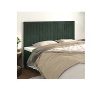 Hoofdborden 4 st 80x5x78/88 cm fluweel donkergroen3116627