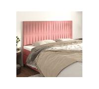 Vidaxl Têtes De Lit 4 Pcs Rose 80x5x78/88 Cm Velours Rose