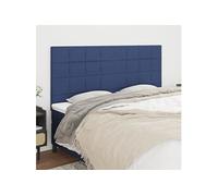 Vidaxl Têtes De Lit 4 Pcs Bleu 80x5x78/88 Cm Tissu Bleu