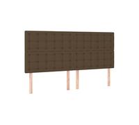 Tête de Lit Marron Foncé 80x5x78/88cm Tissu Meuble de Chambre à Coucher vidaXL