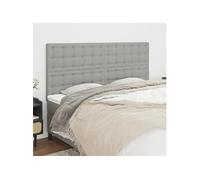 Vidaxl Têtes De Lit 4 Pcs Gris Clair 80x5x78/88 Cm Tissu Gris