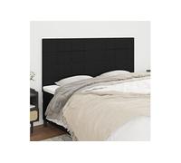 Vidaxl Têtes De Lit 4 Pcs Noir 80x5x78/88 Cm Tissu Noir