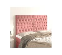 Hoofdborden 4 st 80x7x78/88 cm fluweel roze3116727