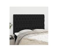 vidaXL Hoofdborden 4 st 80x7x78/88 cm stof zwart3116676 Noir G