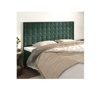 Vidaxl Têtes De Lit 4 Pcs Vert Foncé 90x5x78/88 Cm Velours Vert