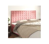 vidaXL Hoofdborden 4 st 90x5x78/88 cm fluweel roze3116831 Rose G