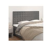 vidaXL Tête de lit Intérieur Simple Similicuir Gris 180x5x118/128 cm