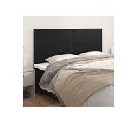 Vidaxl Têtes De Lit 4 Pcs Noir 90x5x78/88 Cm Similicuir Noir