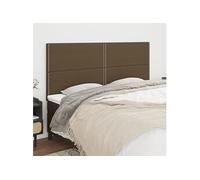 Vidaxl Têtes De Lit 4 Pcs Marron Foncé 90x5x78/88 Cm Tissu Marron