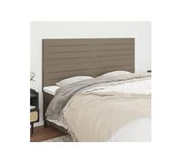 Vidaxl Têtes De Lit 4 Pcs Taupe 90x5x78/88 Cm Tissu Gris