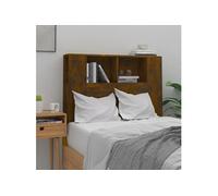 Armoire de Tête de Lit Chêne Fumé 100x18,5x102,5 cm Murale Chambre vidaXL