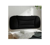 Vidaxl Coussin De Tête De Lit Noir 100 Cm Tissu Noir