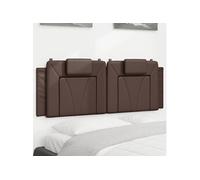 Coussin de Tête de Lit, Oreiller de Lecture avec Fermeture à Glissière, Coussin de Lecture pour Lit Chambre, Marron 120 cm Similicuir